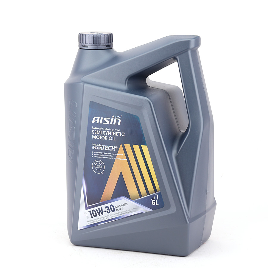 Nhớt Động Cơ Aisin 10W-30 CI-4/SL econTECH+ Fully Synthetic 6 Lít ECSI1036PB