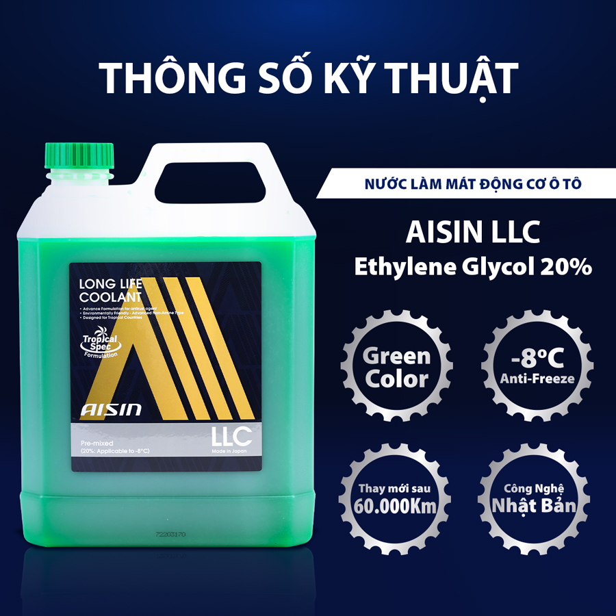 Nước giải nhiệt Aisin (màu xanh/ 4 Lít)) LCPM20A4LG