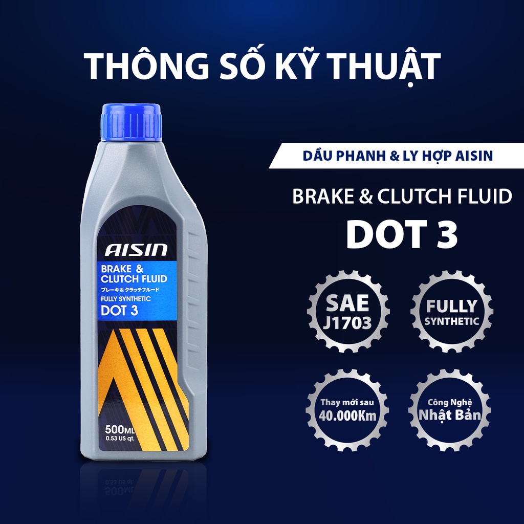 Dầu thắng Aisin DOT 3 0.5 Lít BFSDT305L