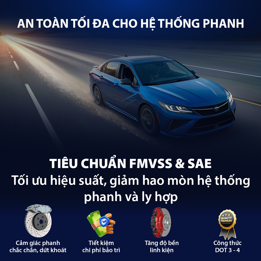 Dầu thắng Aisin DOT 4 0.5 Lít BFSDT405L