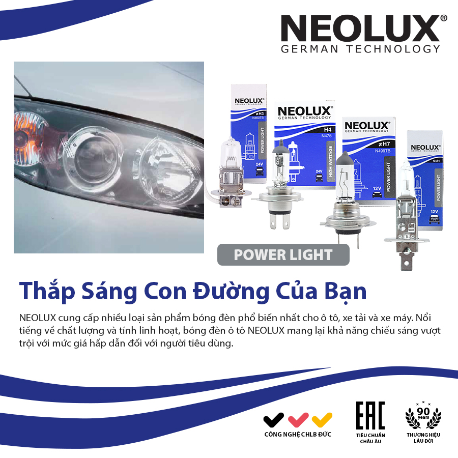 Bóng H4 N484 12V 100/80W P43T NEOLUX 