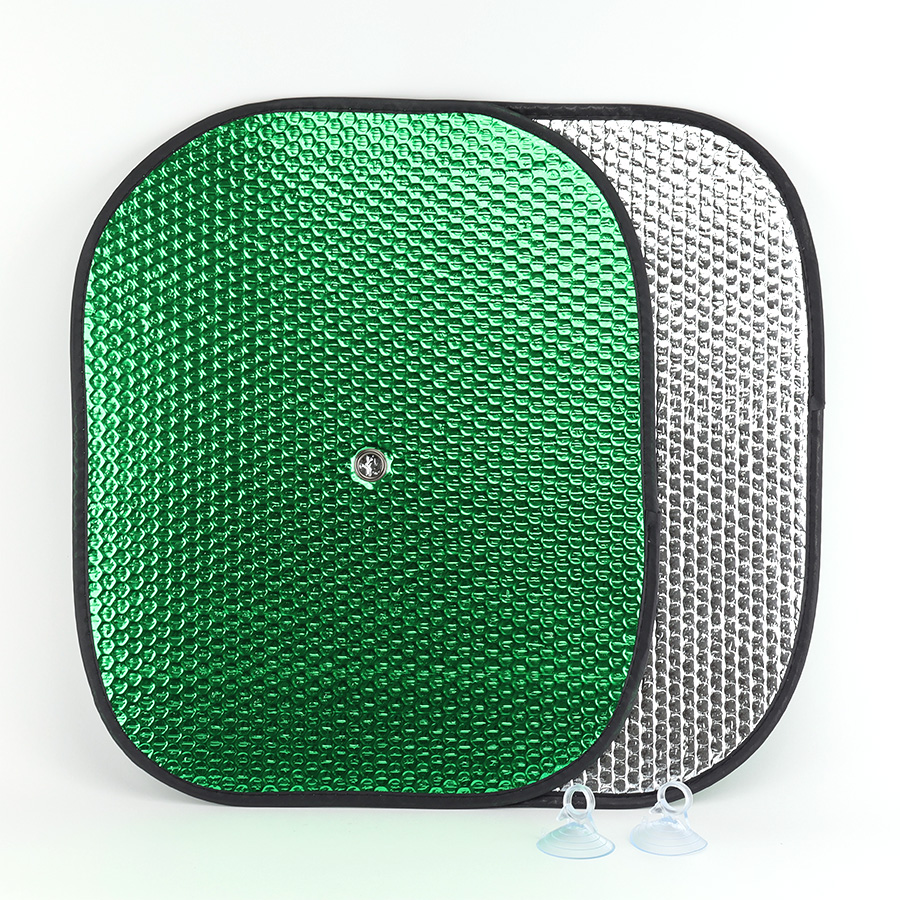 Che nắng xốp tròn nhỏ CIND (màu bạc/xanh) CD-C044 36*44CM 1SET/2PCS 