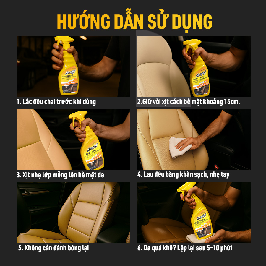 Chất tẩy sạch bảo dưỡng bề mặt da dạng xịt Formula 1 (Mr.Leather) (473ml) # 615163