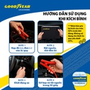 Bộ kích điện+bơm hơi Goodyear GY-5296 12V 10400mAh - 400A - 38.48Wh-2.6A 150PSI-21L/min mặt đồng hồ điện tử