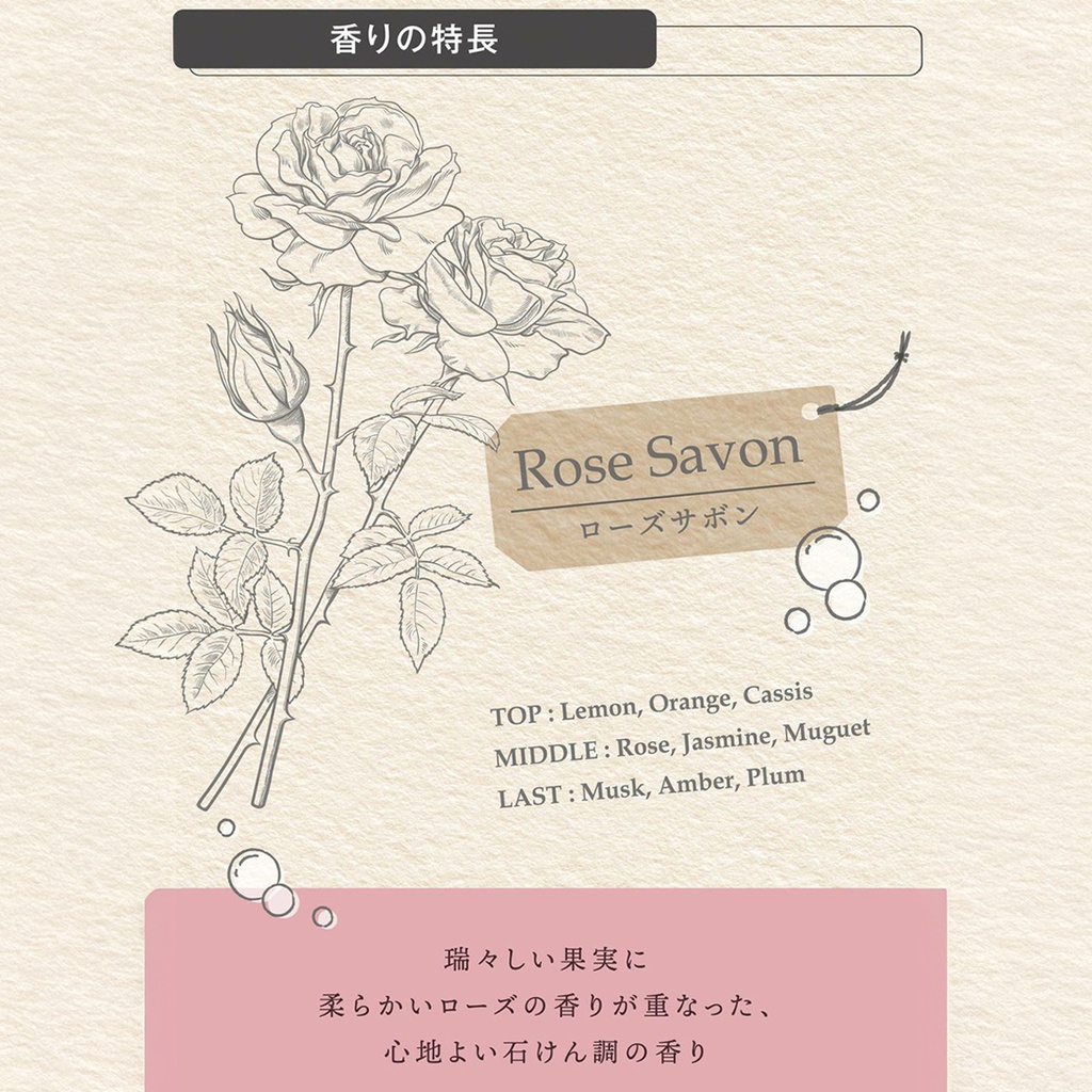 Dầu thơm RELAX SAVON LIQUID ROSE SAVON L2101 110ml Hồng