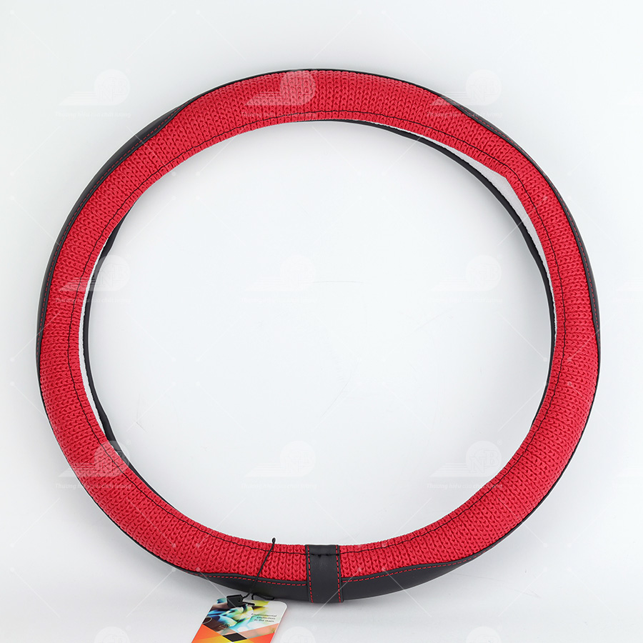 Bao vô lăng CIND PU+TPE E011 size M đen/đỏ