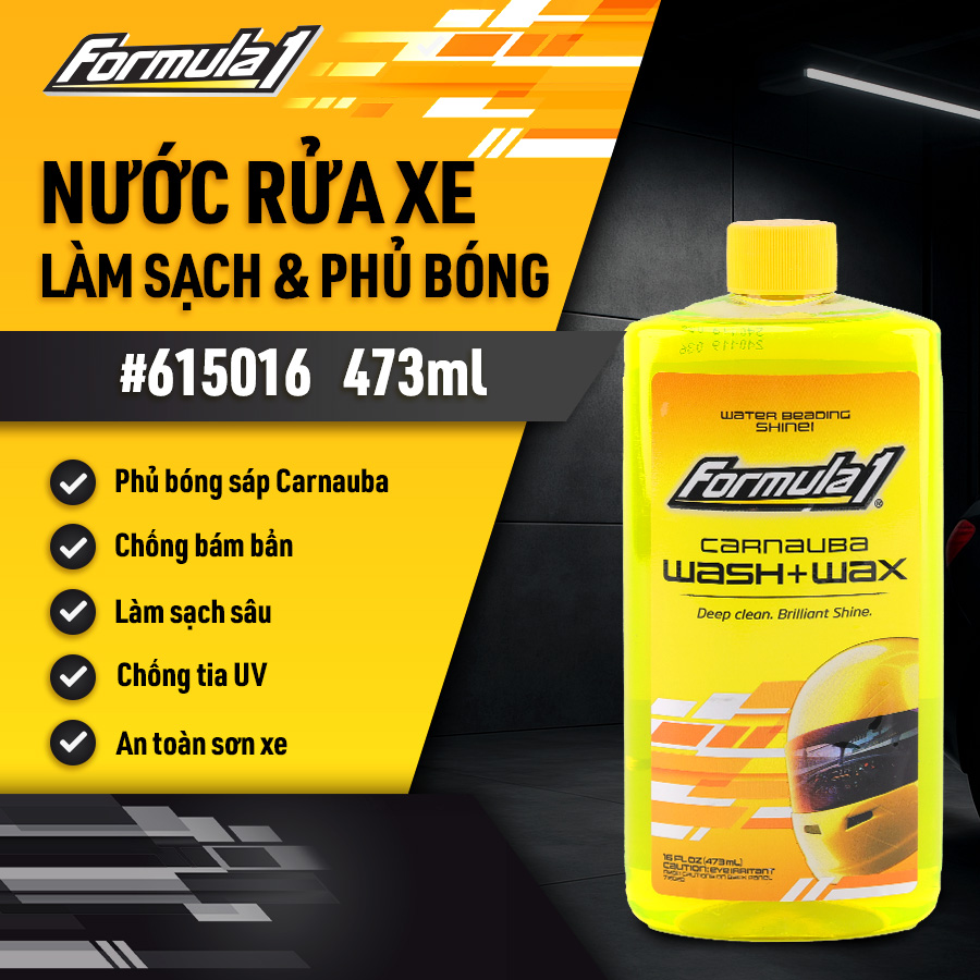 Nước rửa xe có chất đánh bóng Formula 1 ( Wash & wax ) 473ML #615016