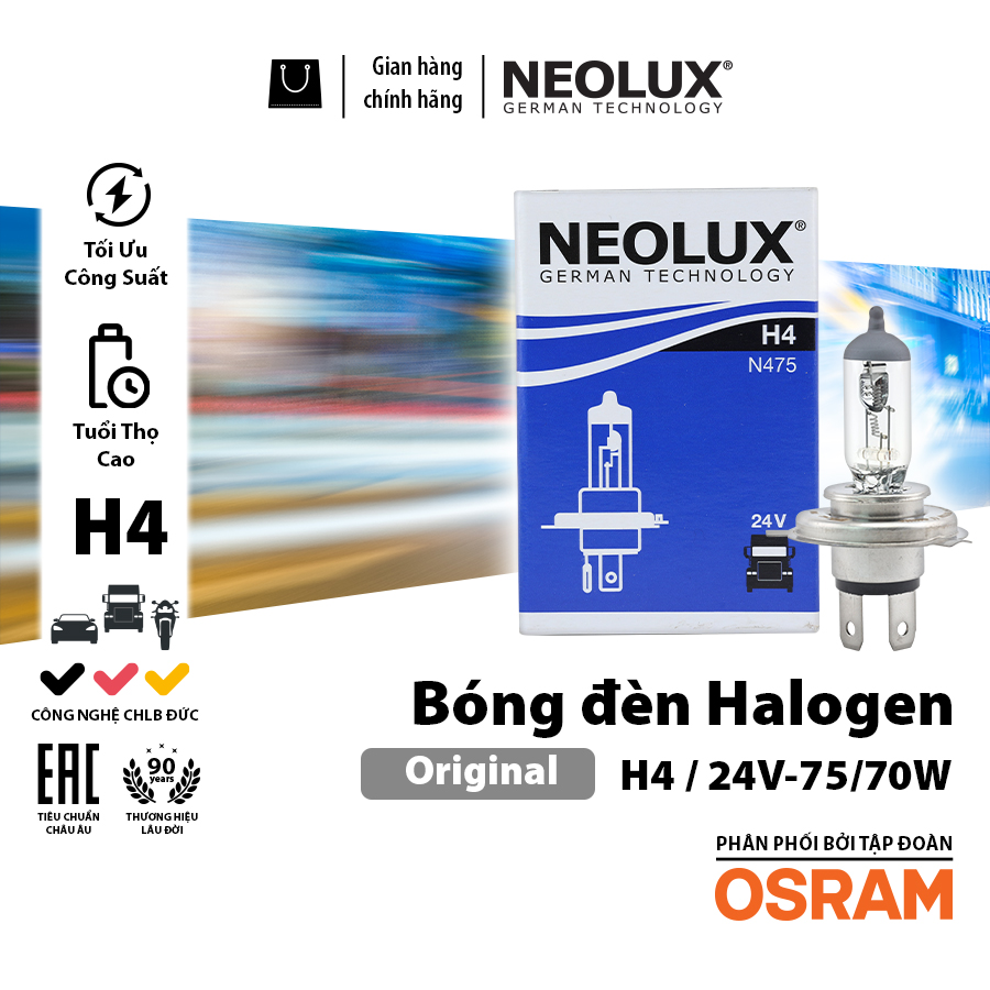 Bóng H4 N475 24V - 75/70W NEOLUX