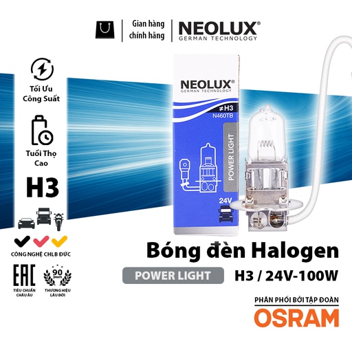[BDNLXH324VN460TB] Bóng H3 N460TB 24V 100W PK22S NEOLUX 