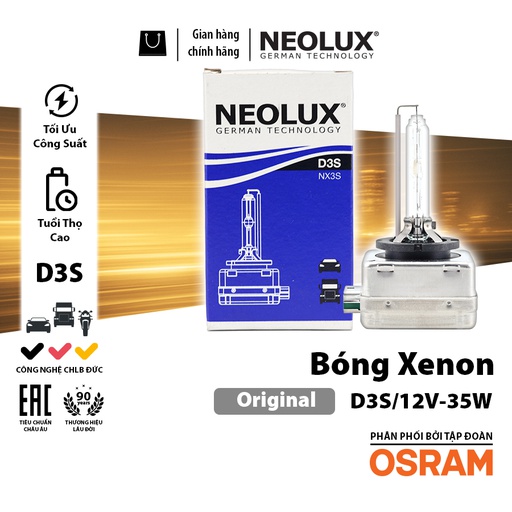 [BDNLXXN35WNX3S] Bóng Xenon D3S 35W PK32D-5 4X1 NX3S Hiệu Neolux 4300K / 3200lm  NX3S Hiệu NEOLUX